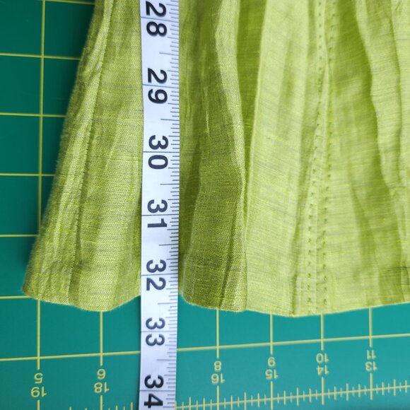 WINDSMOOR Green Linen Blend Skirt~18 - Picture 7 of 8